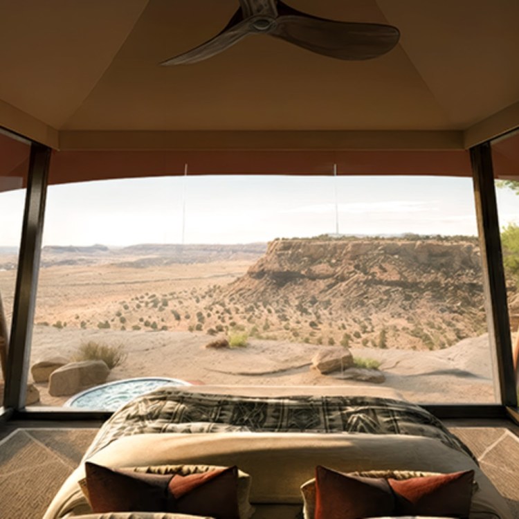 Campsite with a desert view