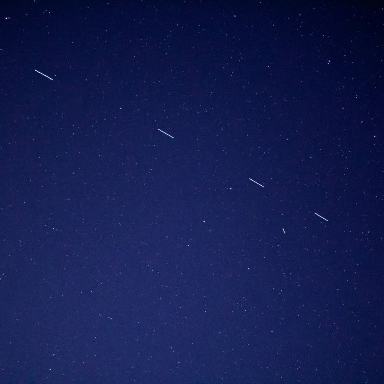 Satellites in the night sky. Experts are warning about the growing risks space junk poses to air travel.