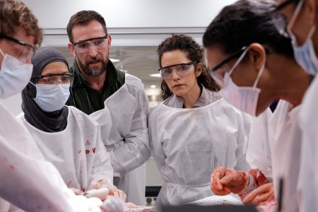 Noah Wyle [third from left] with the season 2 cast of "The Pitt"