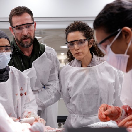 Noah Wyle [third from left] with the season 2 cast of "The Pitt"