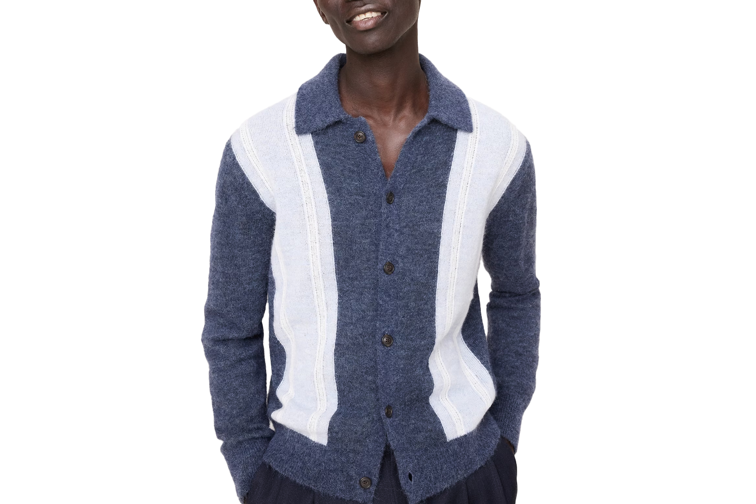 Banana Republic Italian Alpaca-Blend Polo Cardigan