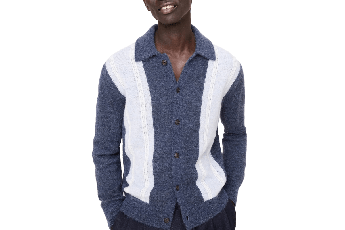 Banana Republic Italian Alpaca-Blend Polo Cardigan