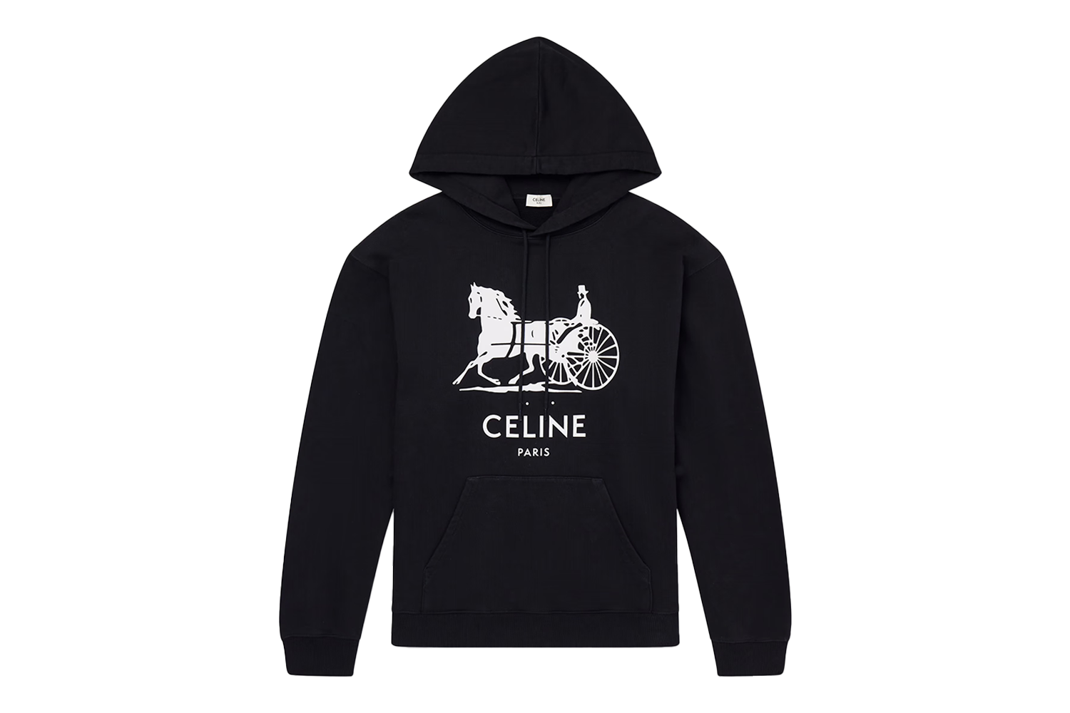 Celine Logo-Print Cotton-Jersey Hoodie