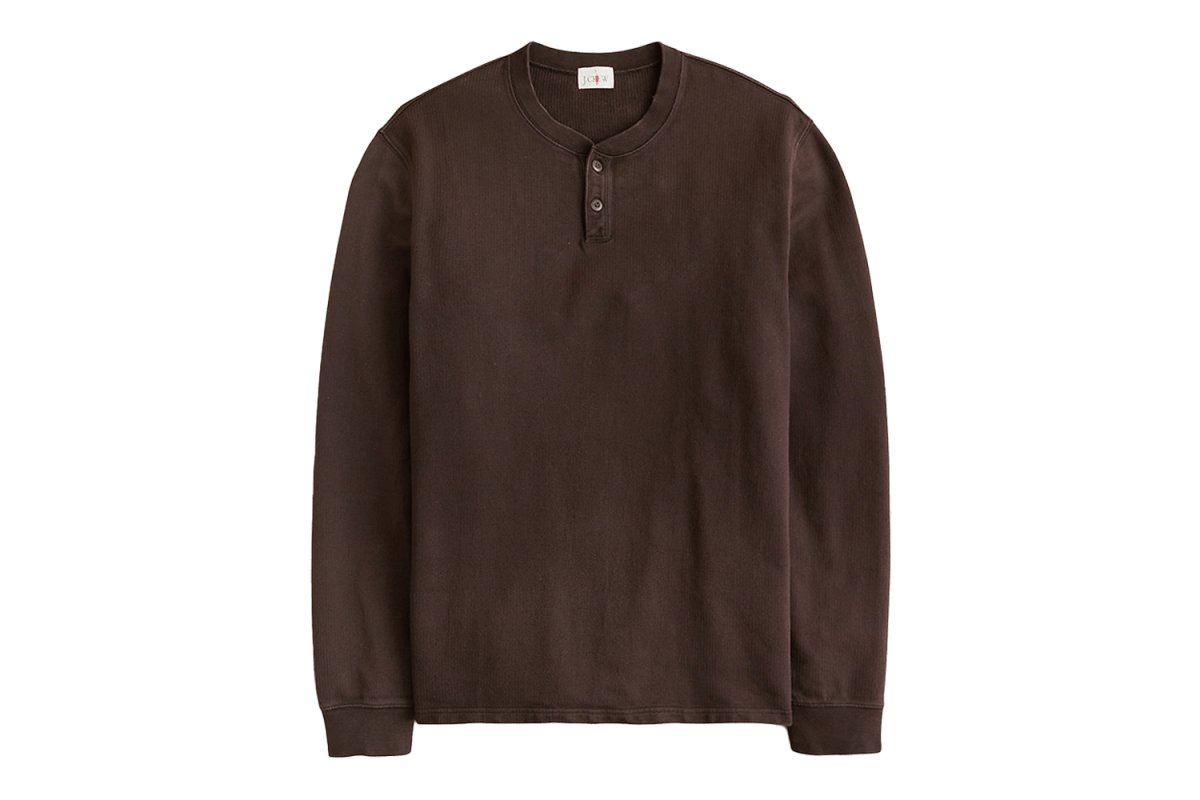 J.Crew Dense Cotton Herringbone Henley