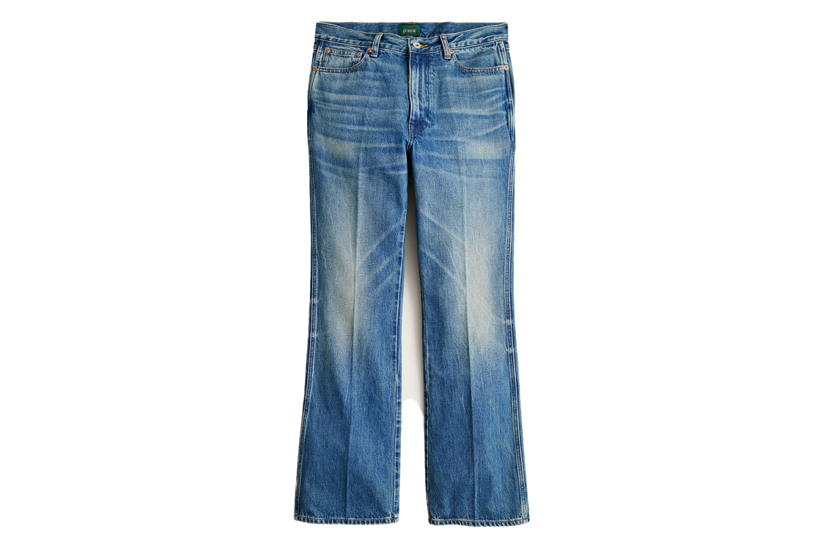 J.Crew Bootcut Jean in Creased Indigo Wash