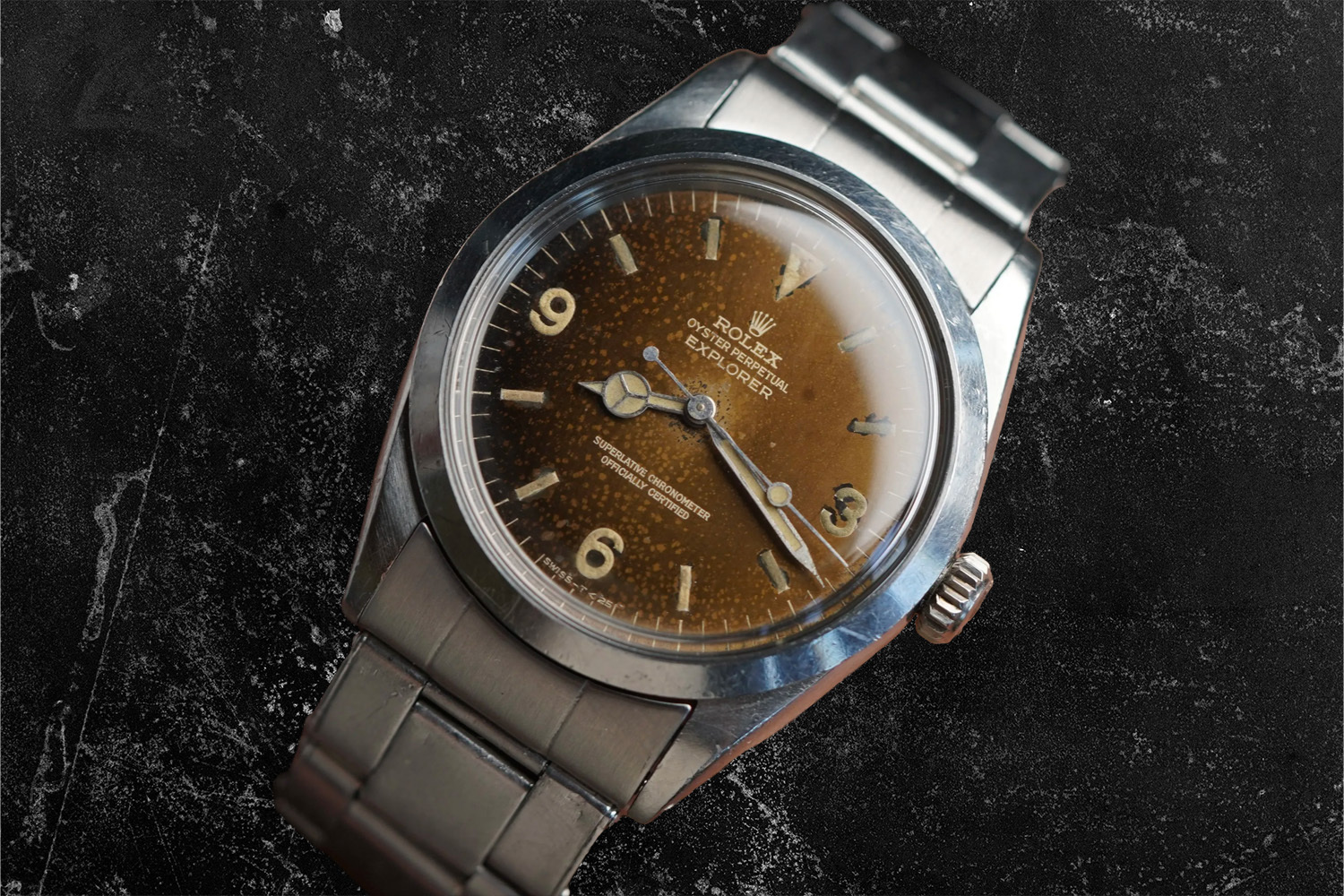 Vintage Rolex Tropical Gilt Explorer I
