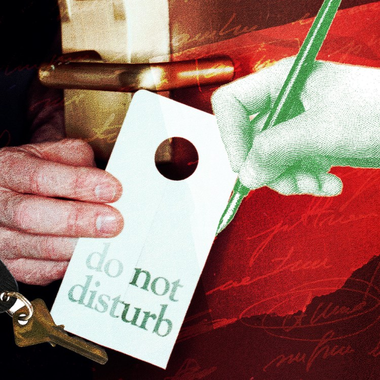 A do not disturb sign.