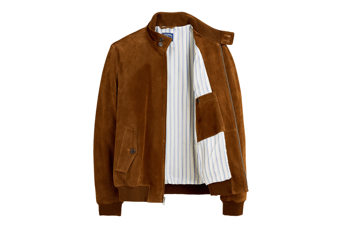J.Crew Harrington Jacket in Italian Suede