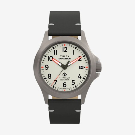 Timex Expedition Titanium 38mm Leather Strap Watch
