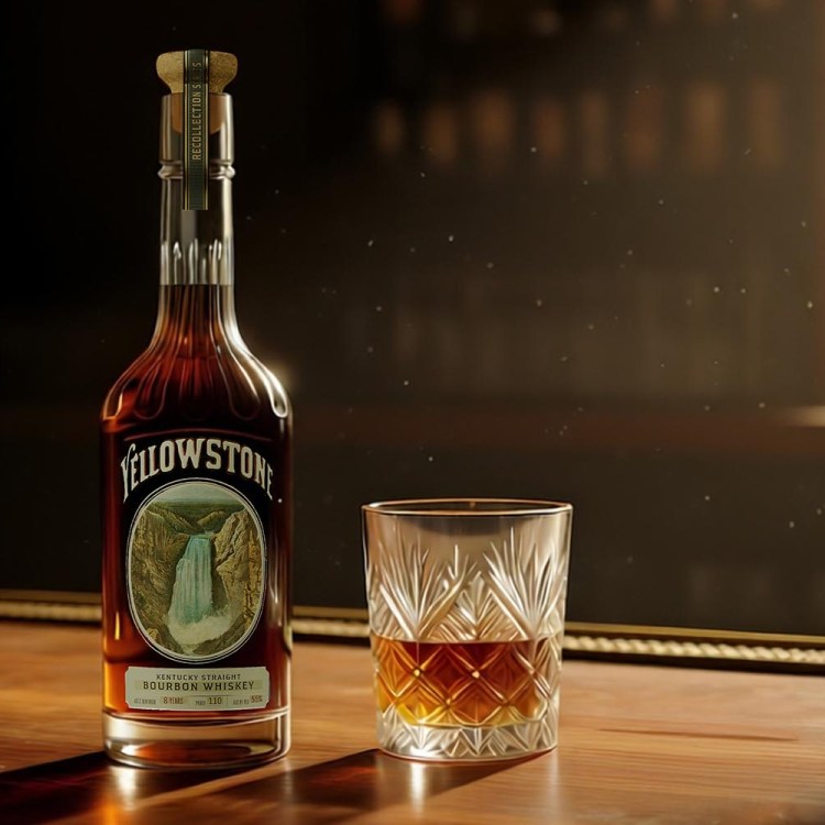 Yellowstone Recollection Series, in a bottle and poured in a glass