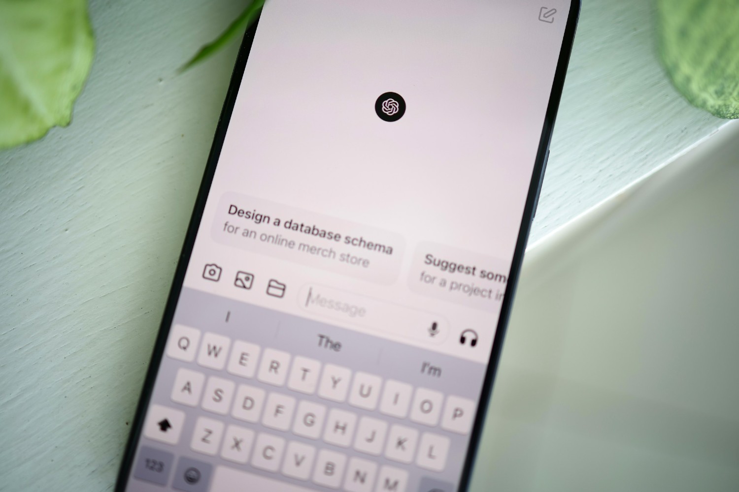AI app prompt on smartphone