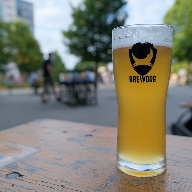 A glass of BrewDog beer