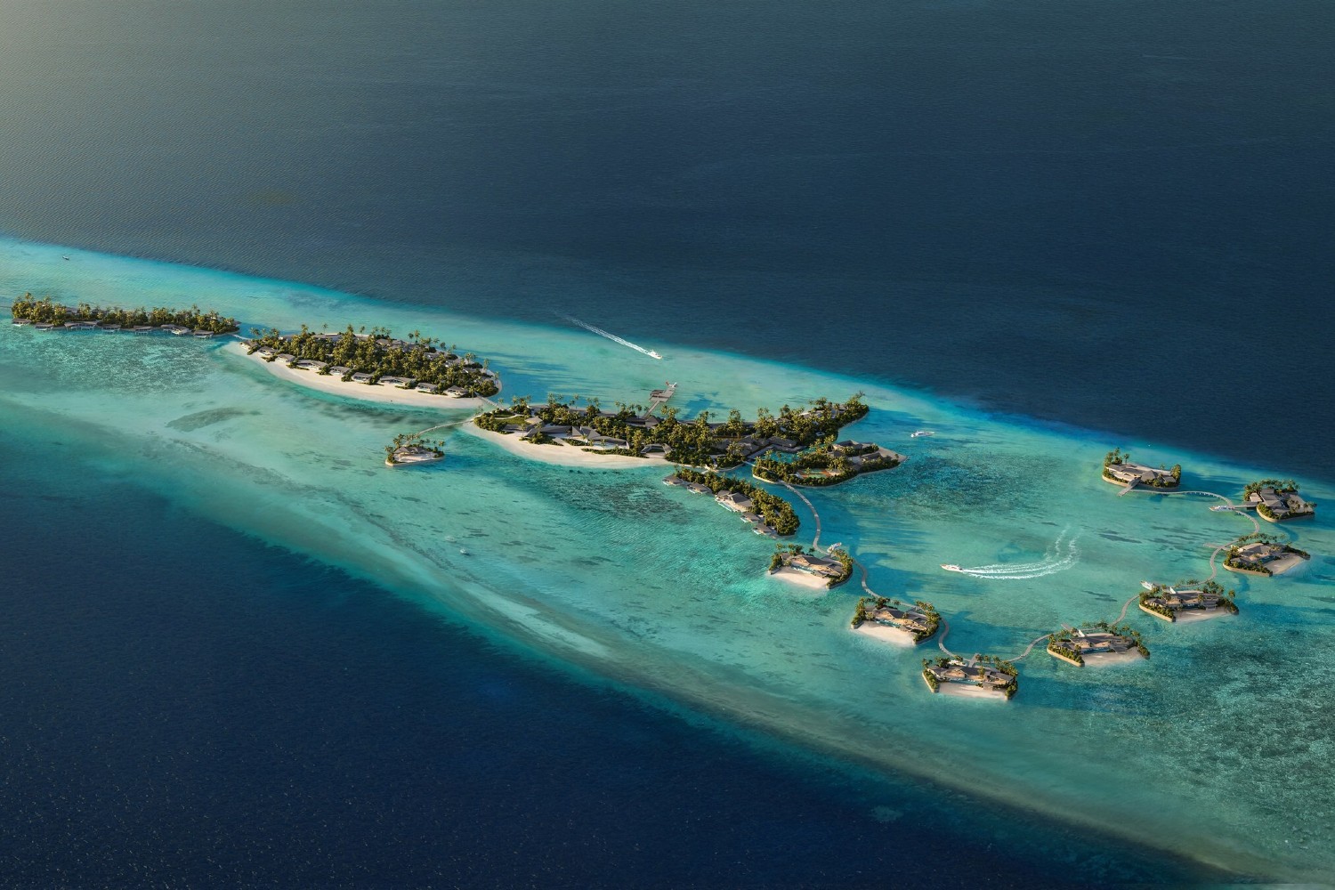 Rendering of Nobu's Maldives resort