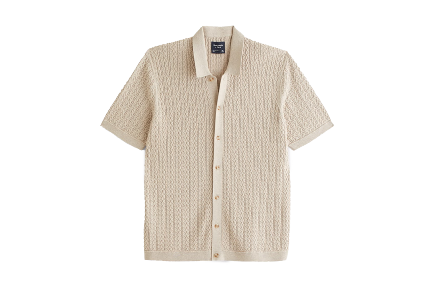 Abercrombie & Fitch Cable Button-Through Sweater Polo
