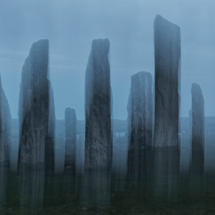 The Calanais Stones on the Isle of Lewis in Scotland.