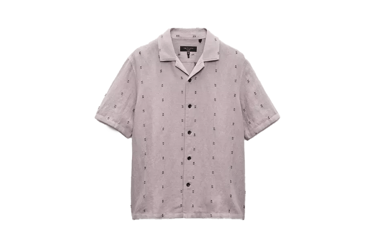 Rag & Bone Avery Embroidered Camp Shirt