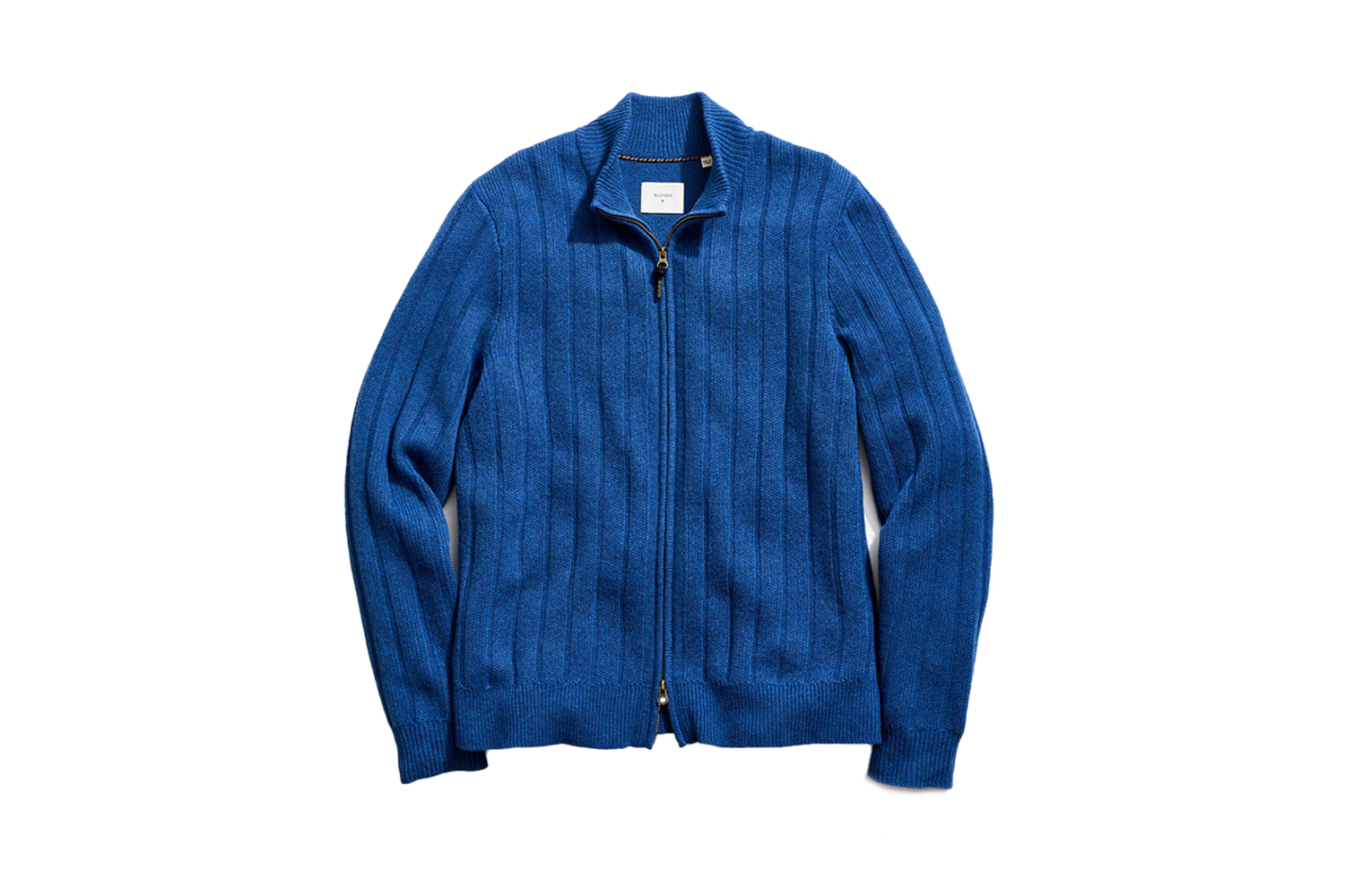 Billy Reid Merino Wool Rib Full Zip Cardigan