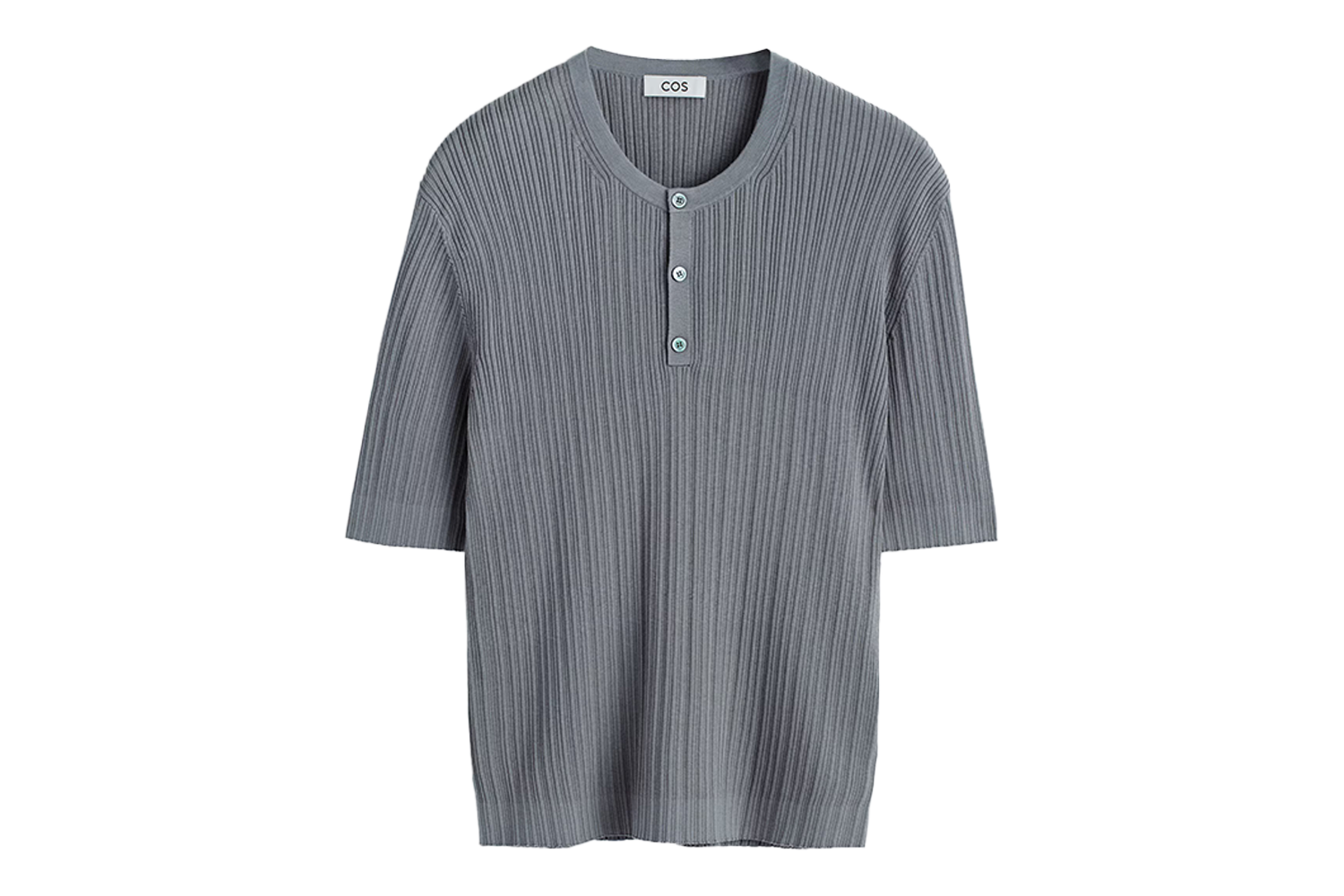COS Silk-Cotton Henley T-Shirt