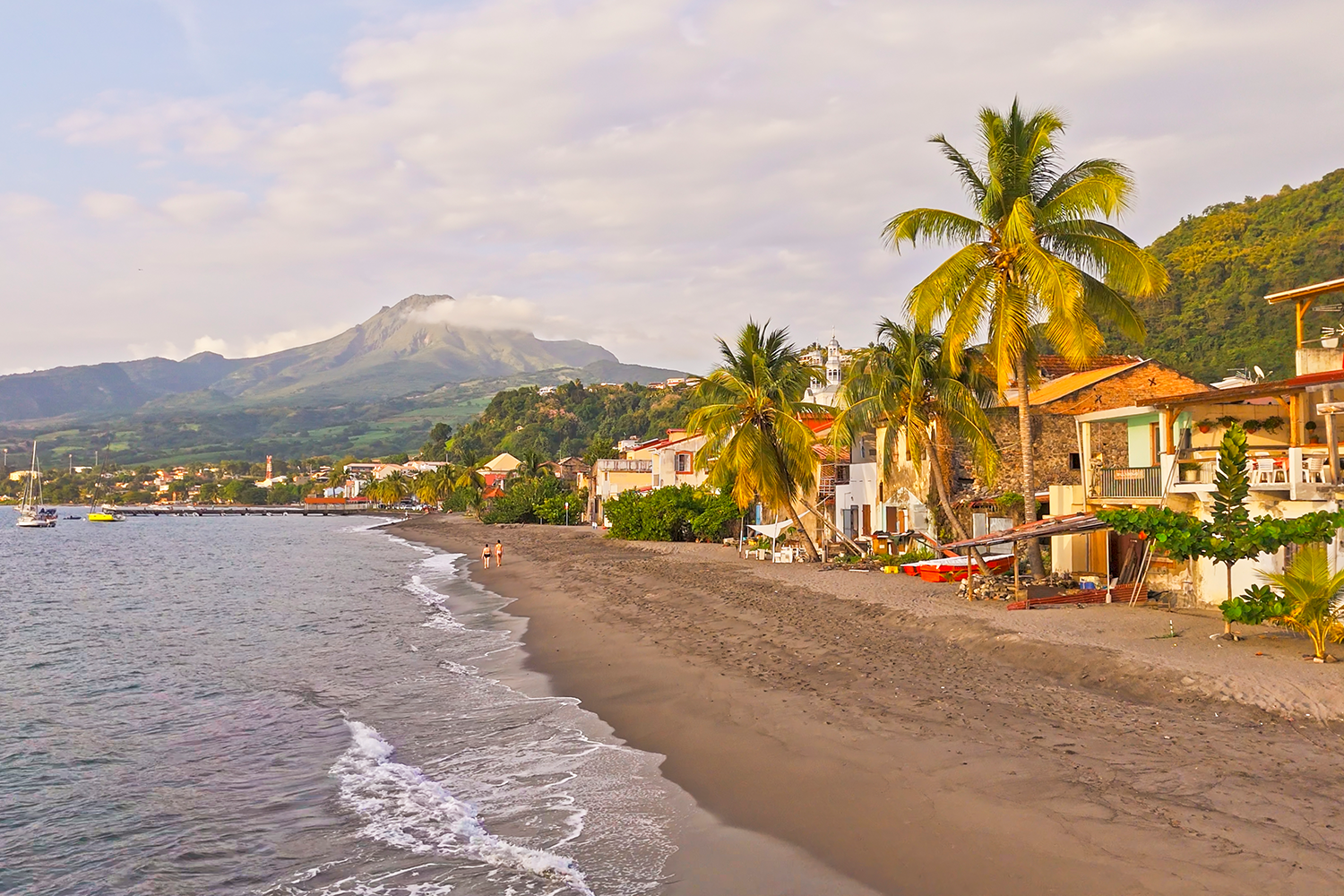 A beachfront town in Dominica
