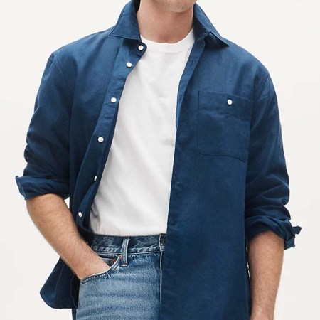 J.Crew Linen-Cotton Blend Twill Shirt