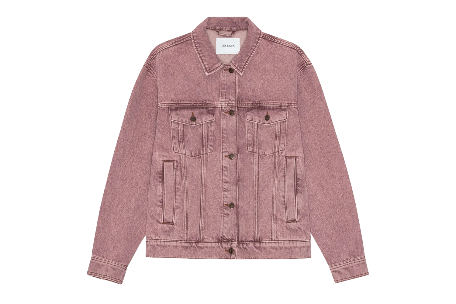 Les Deux Rally Light Pink Denim Jacket