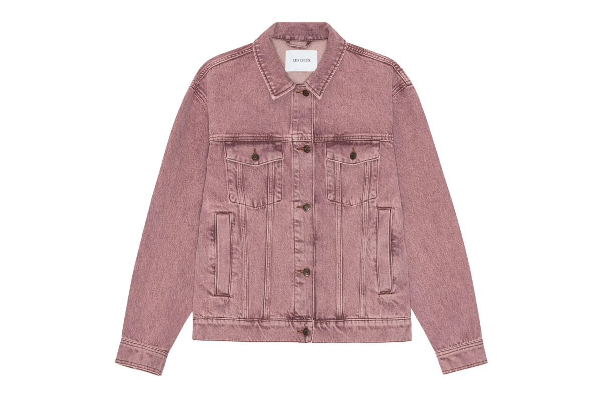 Les Deux Rally Light Pink Denim Jacket