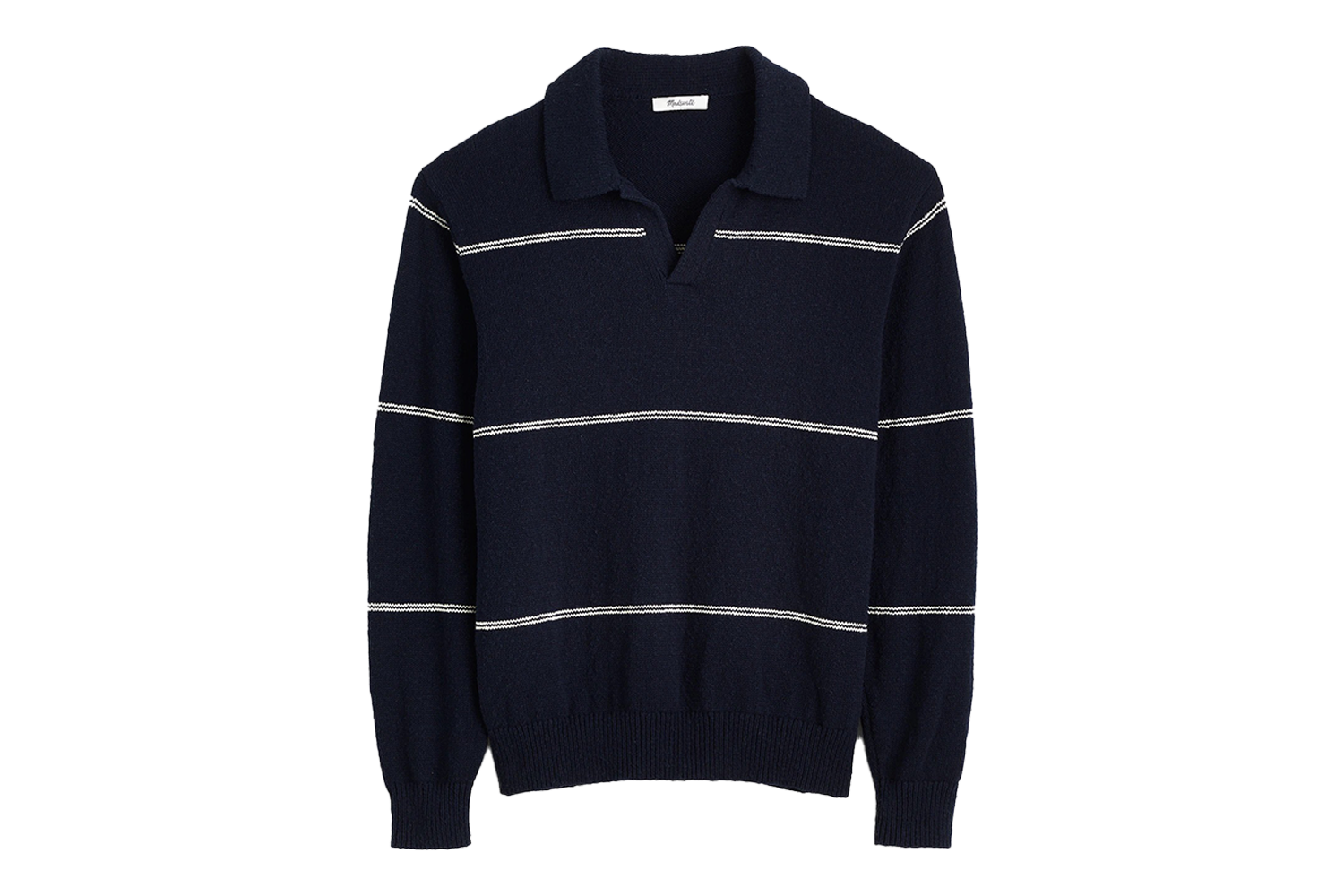 Madewell Johnny-Collar Cotton Sweater Polo