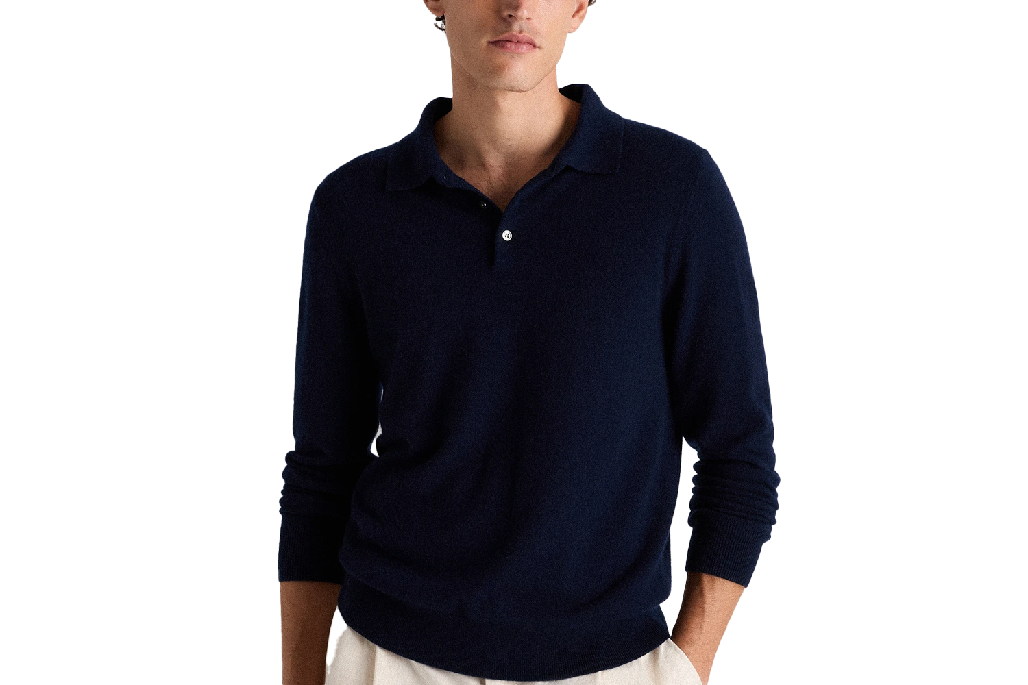 Quince Mongolian Cashmere Polo Sweater