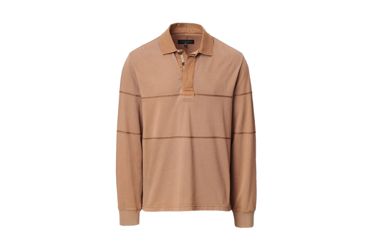 Rag & Bone Washed Cotton Rugby Shirt