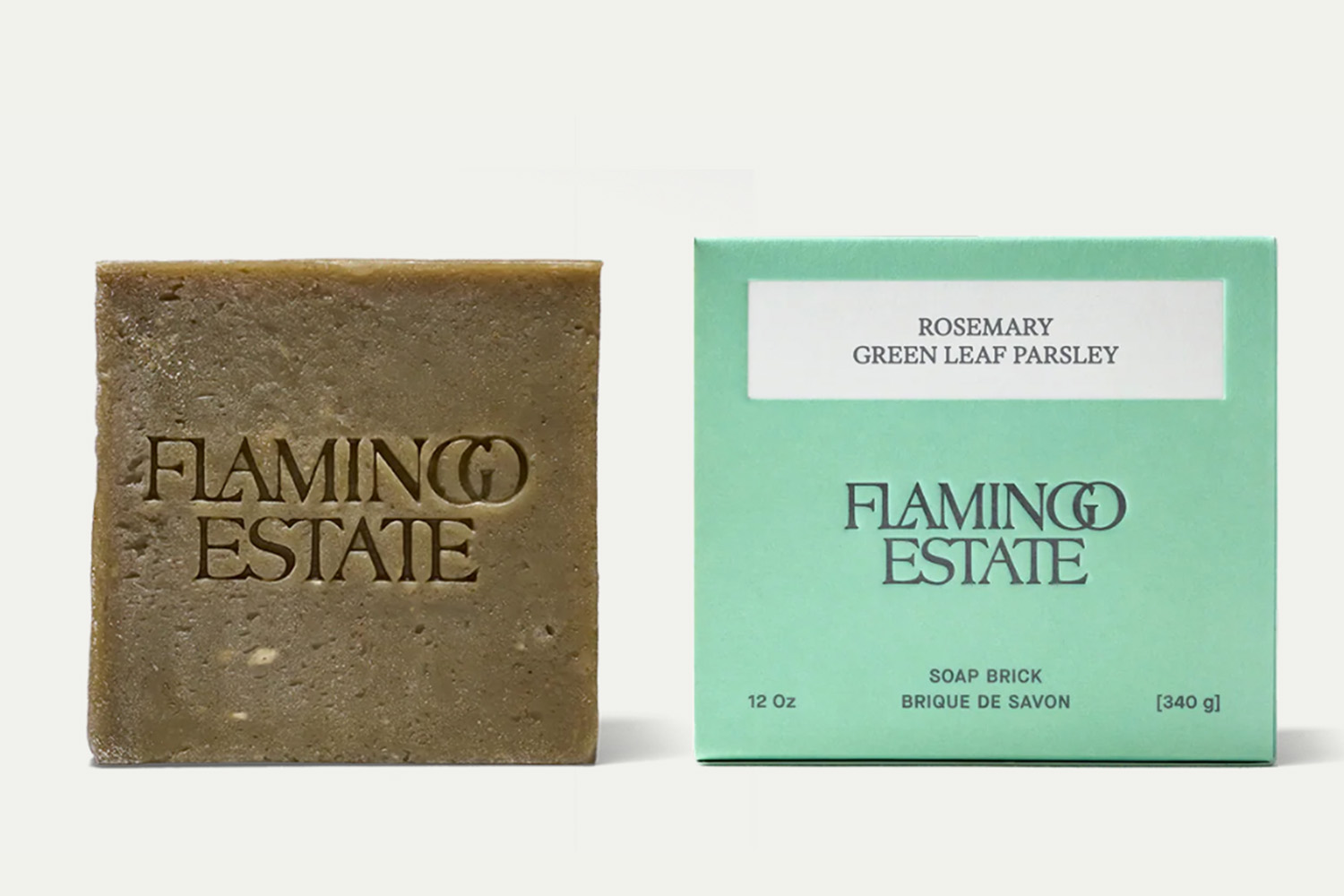 Flamingo Estate Rosemary Green Leaf Parsley Soap Brick 