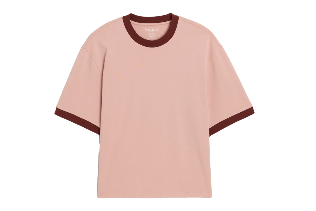 Todd Snyder Cropped Portuguese Jersey Ringer Tee