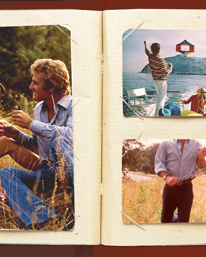 Collage of photos of people in a book