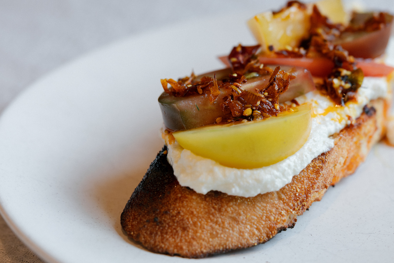 tomato and ricotta toast