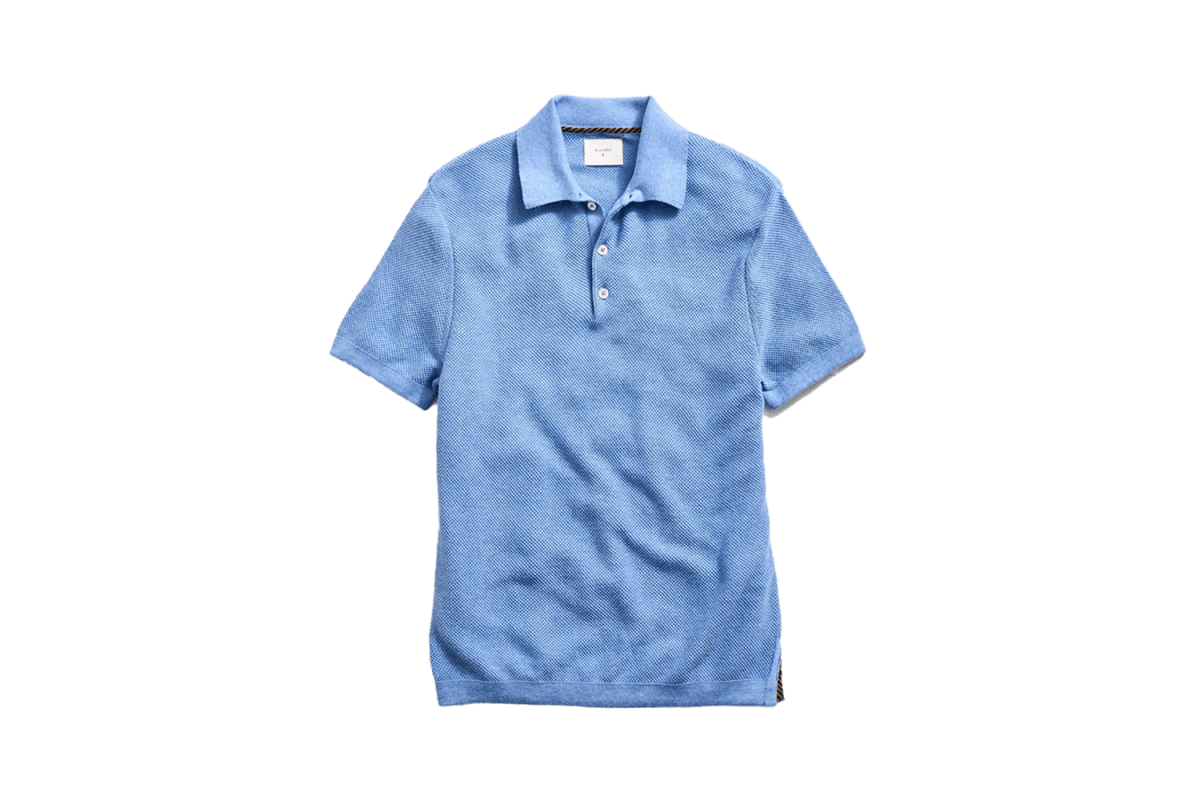 Billy Reid Pique Sweater Polo