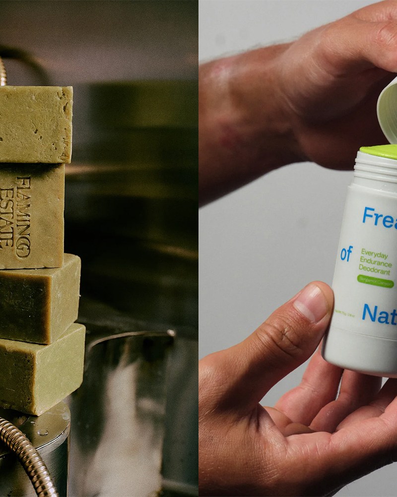 Bar soap from Flamingo Estate and deodorant from Freaks of Nature