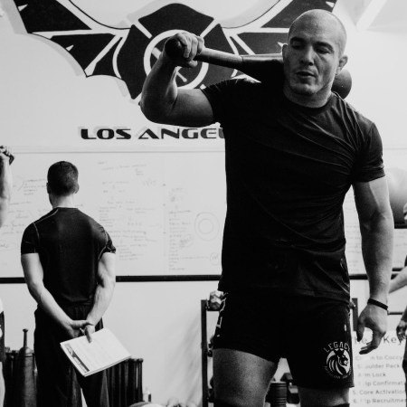 Alberto Crane working out.