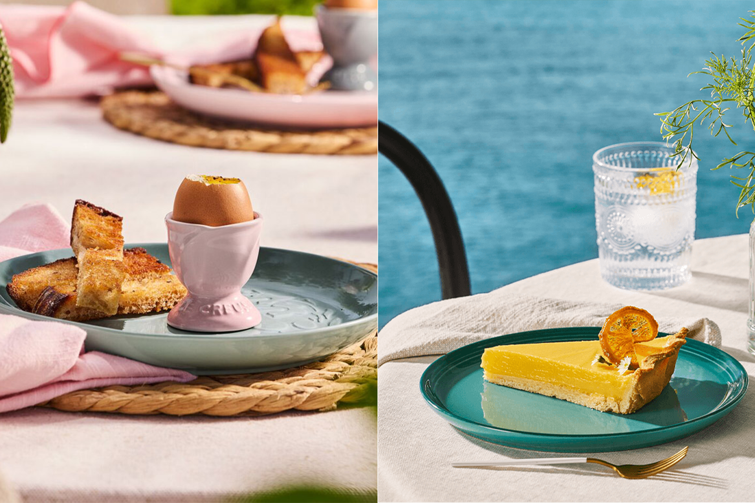 Le Creuset Rose Quartz & Bleu Riviera