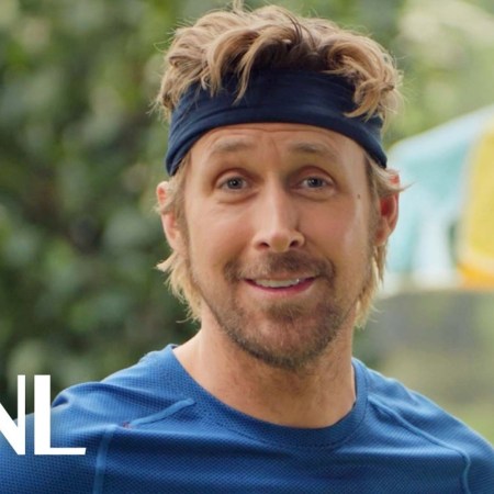 Ryan Gosling in a sweatband on "SNL"