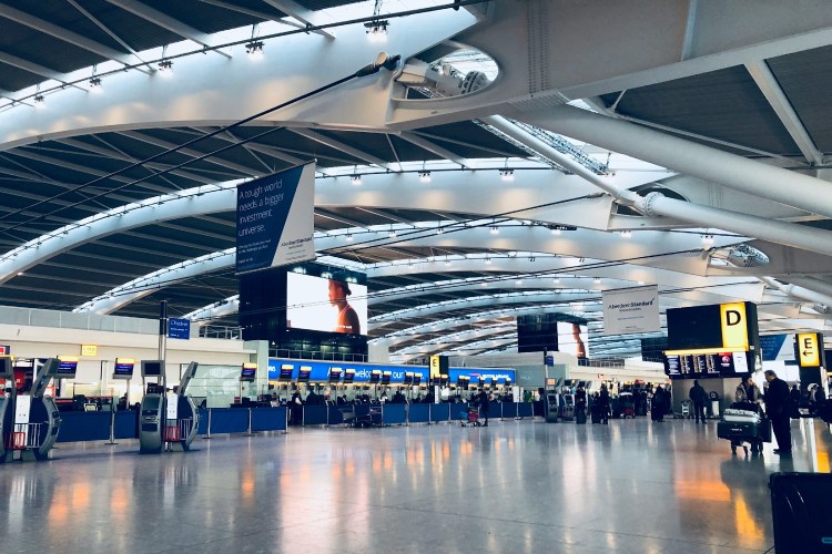 Interior of Heathrow Airport