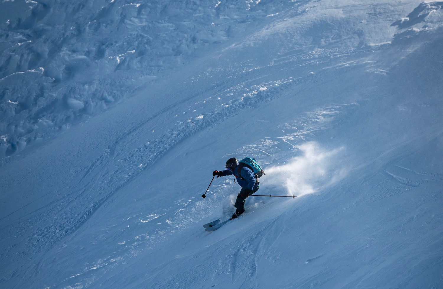 A skier in The Three Valleys.