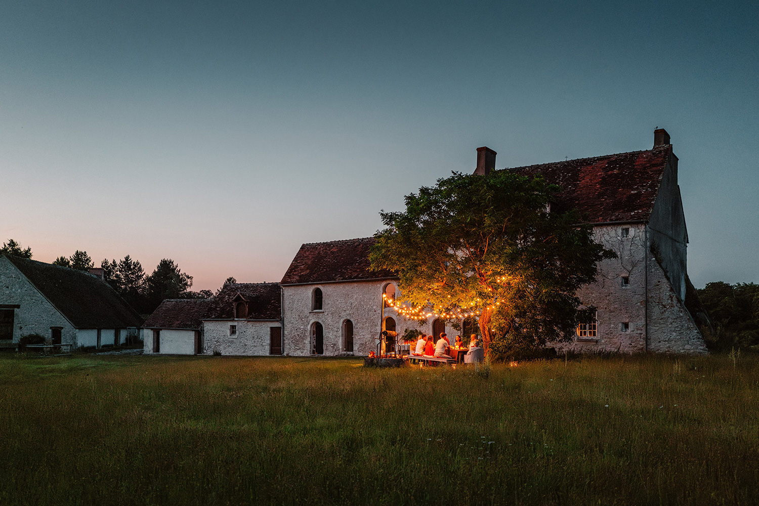 Le Village, the social hub inside Les Bordes Estate, a private estate with two residential communities in France that's open to American buyers