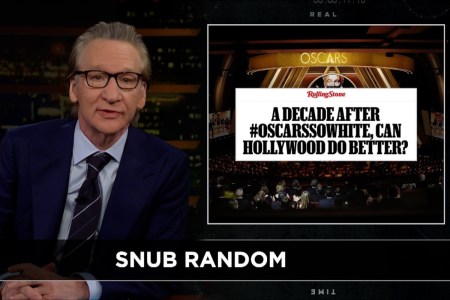 Bill Maher discussing the Academy Awards on "Real Time With Bill Maher"