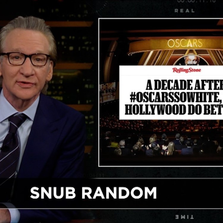 Bill Maher discussing the Academy Awards on "Real Time With Bill Maher"