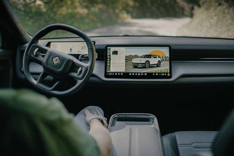 Rivian vehicle dashboard