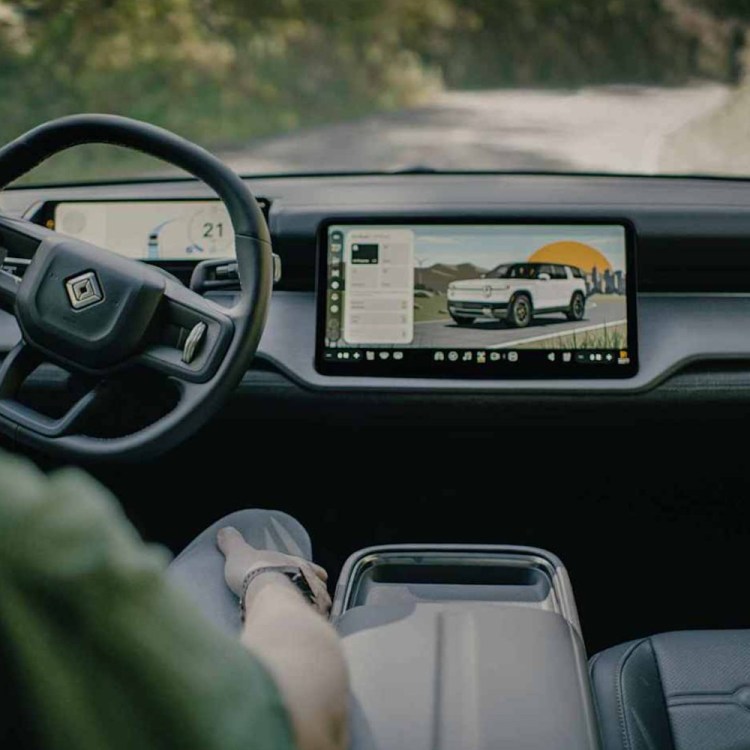 Rivian vehicle dashboard