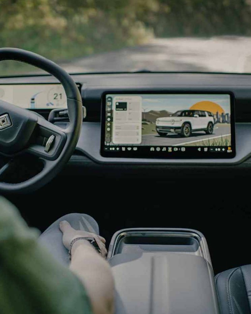 Rivian vehicle dashboard