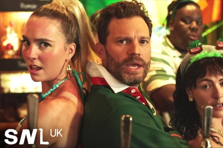 Jamie Dornan and the cast of "SNL UK"