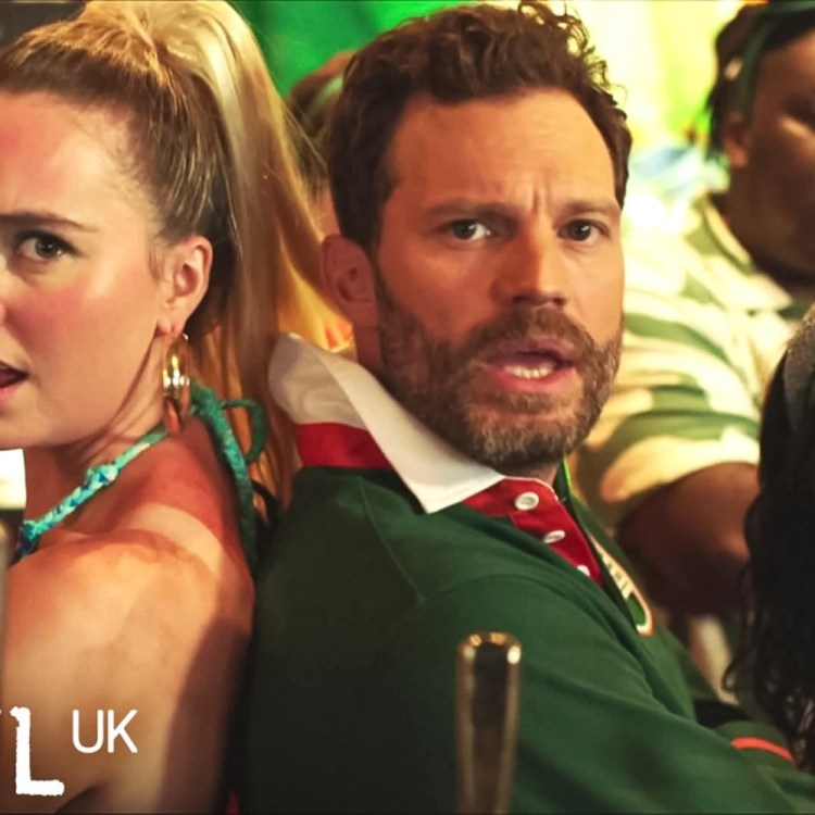 Jamie Dornan and the cast of "SNL UK"