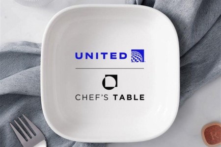 Plate with United and Chef's Table logos