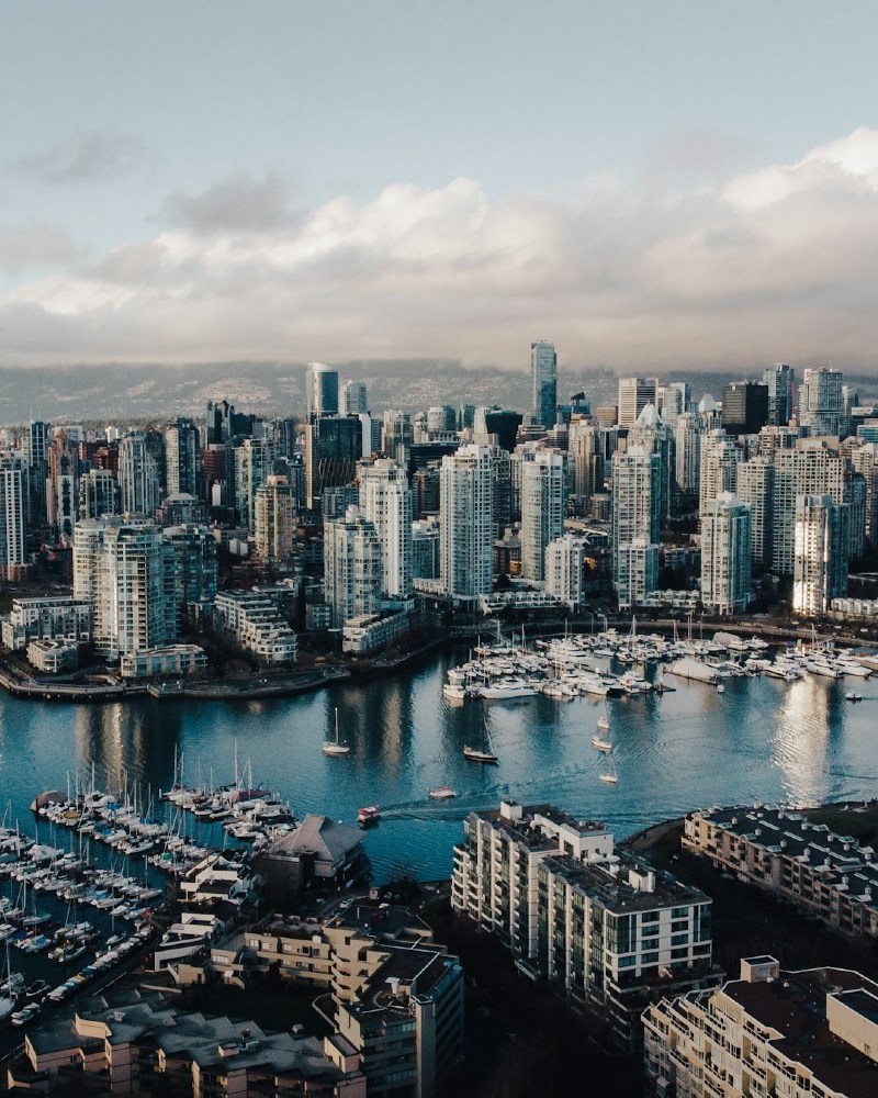 Aerial image of the city of Vancouver